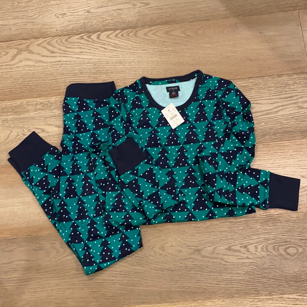 J Crew Winter Trees Cotton Sleep Set